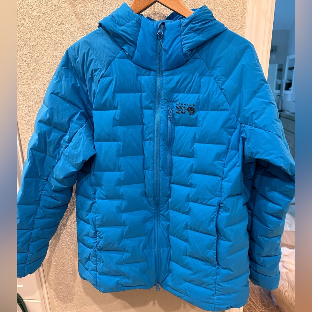 Like New Mountain Hardwear Stretchdown Hoody Blue XL